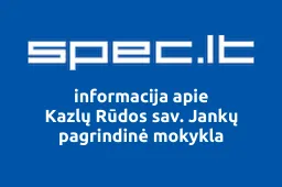 Kazlų Rūdos sav. Jankų pagrindinė mokykla | spec.lt