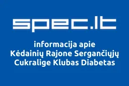 Kėdainių Rajone Sergančiųjų Cukralige Klubas Diabetas iliustracija