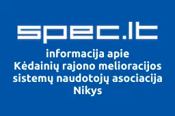 Kėdainių rajono melioracijos sistemų naudotojų asociacija Nikys iliustracija