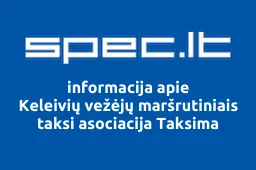 Keleivių vežėjų maršrutiniais taksi asociacija Taksima | spec.lt