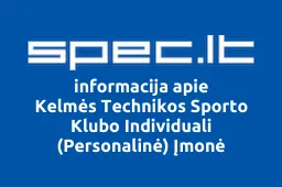 Kelmės Technikos Sporto Klubo Individuali (Personalinė) Įmonė | spec.lt