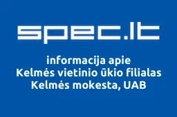 Kelmės vietinio ūkio filialas Kelmės mokesta, UAB | spec.lt