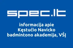 Kęstučio Navicko badmintono akademija, VŠĮ iliustracija