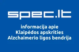 Klaipėdos apskrities Alzchaimerio ligos bendrija | spec.lt