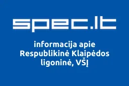 Respublikinė Klaipėdos ligoninė, VŠĮ | spec.lt