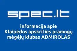 Klaipėdos apskrities pramogų mėgėjų klubas ADMIROLAS | spec.lt