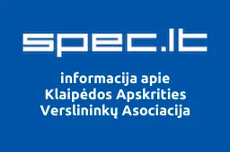 Klaipėdos Apskrities Verslininkų Asociacija | spec.lt