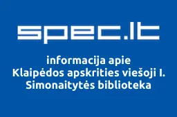 Klaipėdos apskrities viešoji I. Simonaitytės biblioteka iliustracija