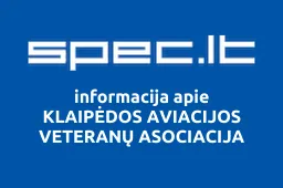 KLAIPĖDOS AVIACIJOS VETERANŲ ASOCIACIJA | spec.lt