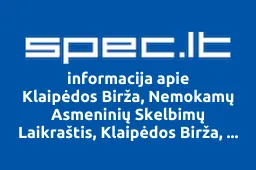 Klaipėdos Birža, Nemokamų Asmeninių Skelbimų Laikraštis, Klaipėdos Birža, UAB | spec.lt