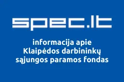 Klaipėdos darbininkų sąjungos paramos fondas | spec.lt