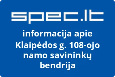 Klaipėdos g. 108-ojo namo savininkų bendrija