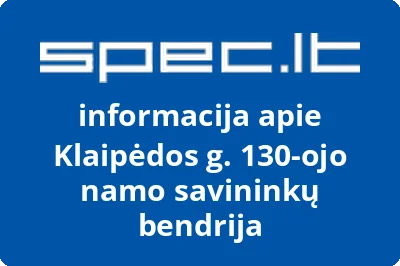 Klaipėdos g. 130ojo namo savininkų bendrija | spec.lt
