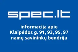 Klaipėdos g. 91, 93, 95, 97 namų savininkų bendrija | spec.lt