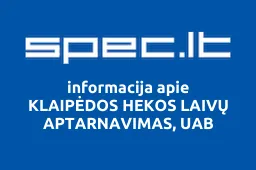 KLAIPĖDOS HEKOS LAIVŲ APTARNAVIMAS, UAB | spec.lt