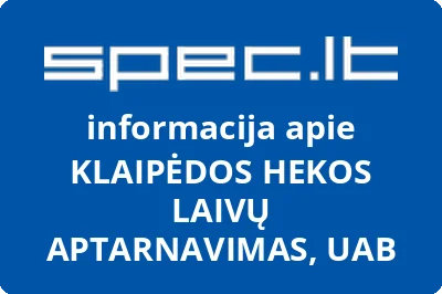 KLAIPĖDOS HEKOS LAIVŲ APTARNAVIMAS, UAB