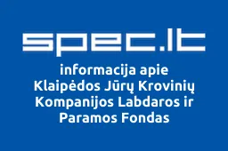 Klaipėdos Jūrų Krovinių Kompanijos Labdaros ir Paramos Fondas | spec.lt