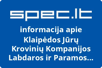 Klaipėdos Jūrų Krovinių Kompanijos Labdaros ir Paramos Fondas