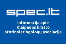 Klaipėdos krašto otorinolaringologų asociacija | spec.lt