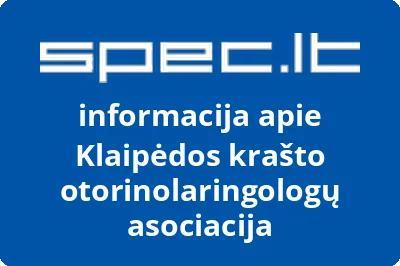 Klaipėdos krašto otorinolaringologų asociacija