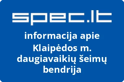 Klaipėdos m. daugiavaikių šeimų bendrija
