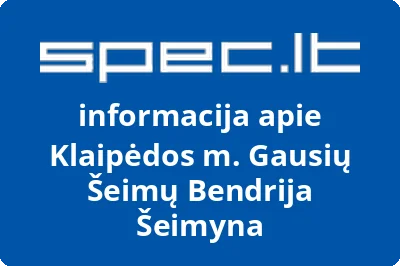 Klaipėdos m. gausių šeimų bendrija ŠEIMYNA