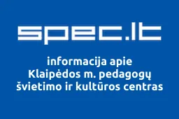 Klaipėdos m. pedagogų švietimo ir kultūros centras iliustracija