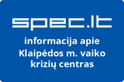 Klaipėdos m. vaiko krizių centras