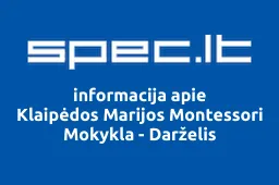 Klaipėdos Marijos Montessori mokykladarželis iliustracija