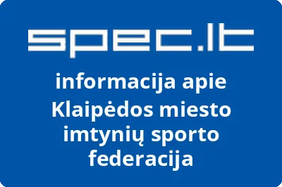 Klaipėdos miesto imtynių sporto federacija | spec.lt