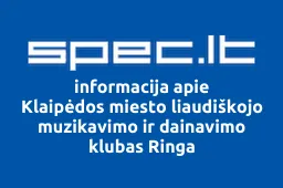 Klaipėdos miesto liaudiškojo muzikavimo ir dainavimo klubas Ringa iliustracija