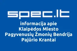 Klaipėdos Miesto Pagyvenusių Žmonių Bendrija Pajūrio Krantai | spec.lt