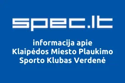 Klaipėdos Miesto Plaukimo Sporto Klubas Verdenė | spec.lt