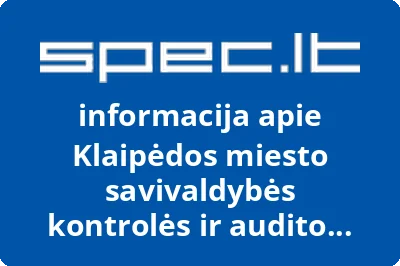 Klaipėdos miesto savivaldybės kontrolės ir audito tarnyba | spec.lt