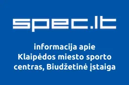 Klaipėdos miesto sporto centras, Biudžetinė įstaiga