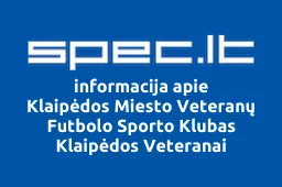 Klaipėdos Miesto Veteranų Futbolo Sporto Klubas Klaipėdos Veteranai | spec.lt
