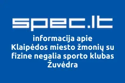 Klaipėdos miesto žmonių su fizine negalia sporto klubas Žuvėdra iliustracija