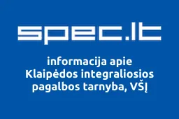 Klaipėdos integraliosios pagalbos tarnyba, VŠĮ | spec.lt