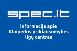 Klaipėdos priklausomybės ligų centras | spec.lt