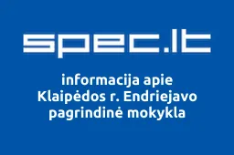 Klaipėdos r. Endriejavo pagrindinė mokykla | spec.lt