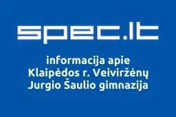 Klaipėdos r. Veiviržėnų Jurgio Šaulio gimnazija | spec.lt