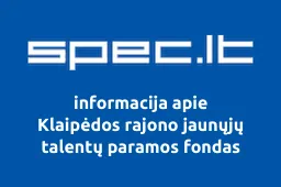 Klaipėdos rajono jaunųjų talentų paramos fondas | spec.lt
