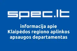 Klaipėdos regiono aplinkos apsaugos departamentas | spec.lt