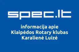 Klaipėdos Rotary klubas Karalienė Luizė iliustracija