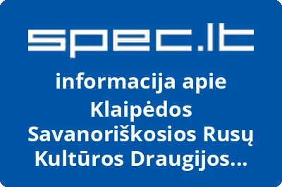 Klaipėdos savanoriškosios rusų kultūros draugijos OTEČESTVO vaikų ugdymo centras MAŽYLIS ELFAS