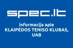 KLAIPĖDOS TENISO KLUBAS, UAB | spec.lt