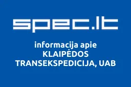 KLAIPĖDOS TRANSEKSPEDICIJA, UAB iliustracija