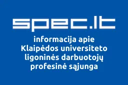 Klaipėdos universiteto ligoninės darbuotojų profesinė sąjunga | spec.lt