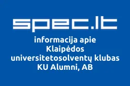 Klaipėdos universitetosolventų klubas KU Alumni, AB | spec.lt