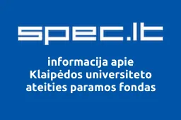 Klaipėdos universiteto ateities paramos fondas | spec.lt